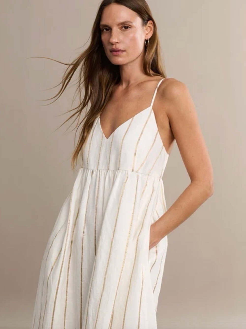 Jenni Kayne Cove Maxi Dress Gold Stripe